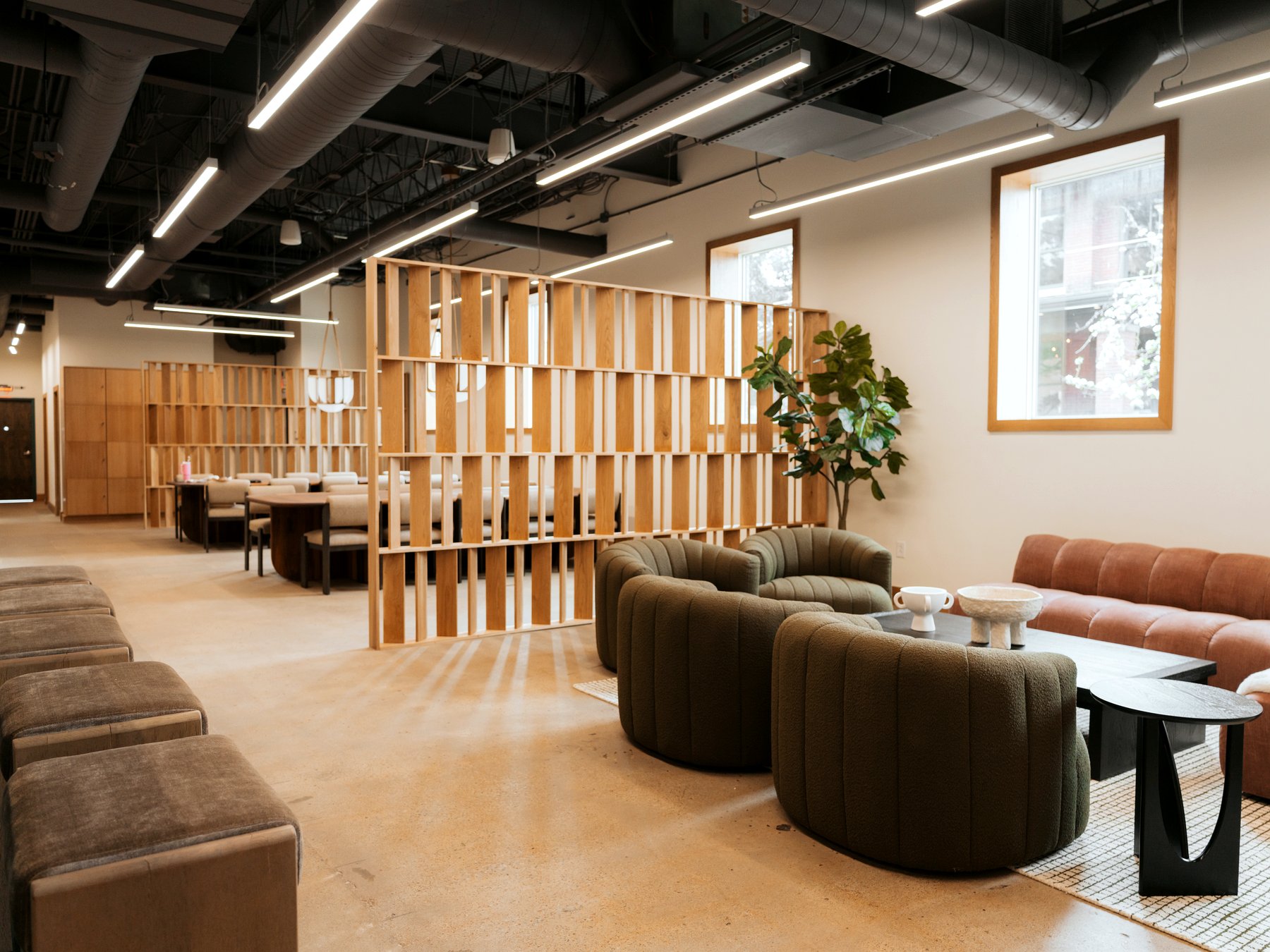 Open co-working lounge at Haven